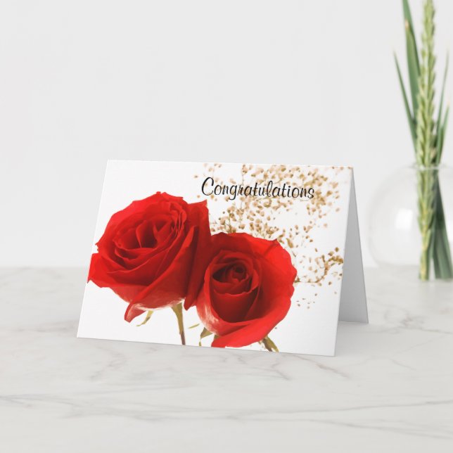 Two Red Roses Card (Front)