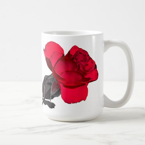Two Red Roses Touch in the Middle Coffee Mug