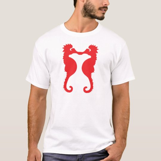 two red sea horses icon T-Shirt