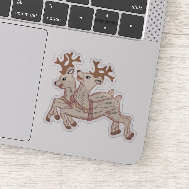 Two Reindeer Sticker (Detail)