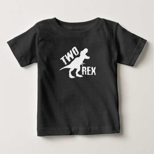 Two Rex _ 2nd Second Birthday Dinosaur Baby T_Shirt
