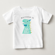 TWO REX Birthday Boy Dinosaur Baby T-Shirt