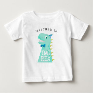 TWO REX Birthday Boy Dinosaur Baby T-Shirt