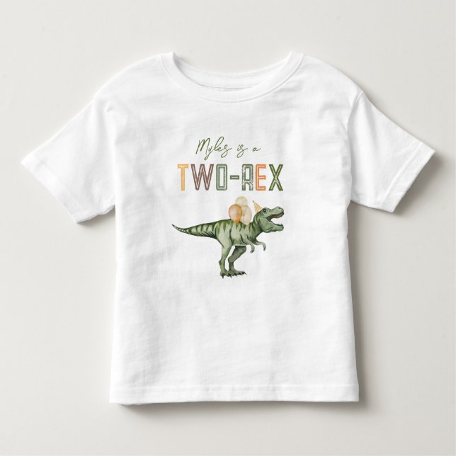 Two-Rex Birthday Party Shirt (Front)