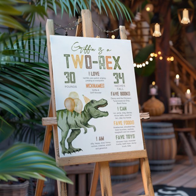 Two-Rex Milestone Year Board (Creator Uploaded)