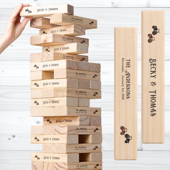 Two Ride Together, Simple Farmer Wedding Topple Tower (Creator Uploaded)