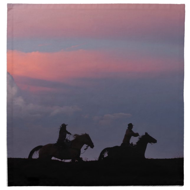 Two Riders, One Horizon Cloth Napkin (Front)