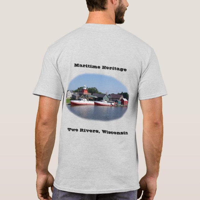Two Rivers Wisconsin shirt light (Back)