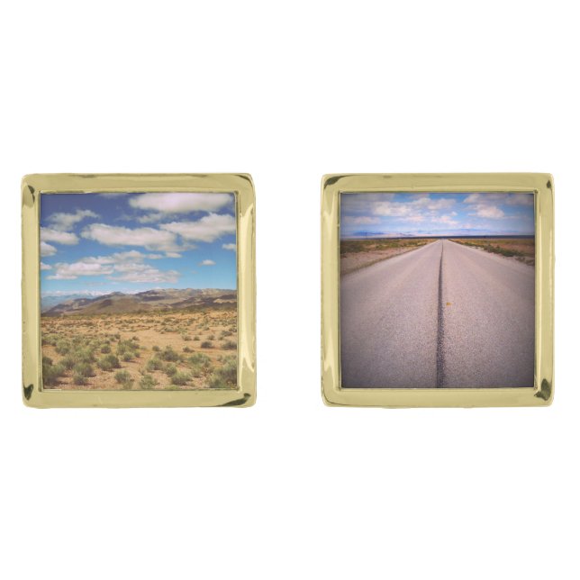 Two Road Trip Photos Cufflinks (Front)