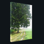 Two Roads Diverged Canvas<br><div class="desc">This lovely water-colored photograph compliments Robert Frost's quote, "Two roads diverged in the woods and I, I took the one less travel. And that has made all the difference." A lovely piece for any room.</div>
