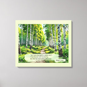  Two roads diverged in a wood,  Canvas Print