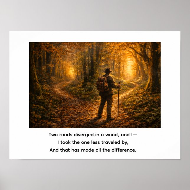Two roads diverged in a wood,  poster (Front)