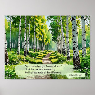 Two roads diverged in a wood, Poster