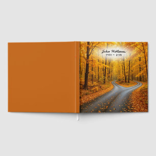 Two Roads In an Autumn Woods Guest Book