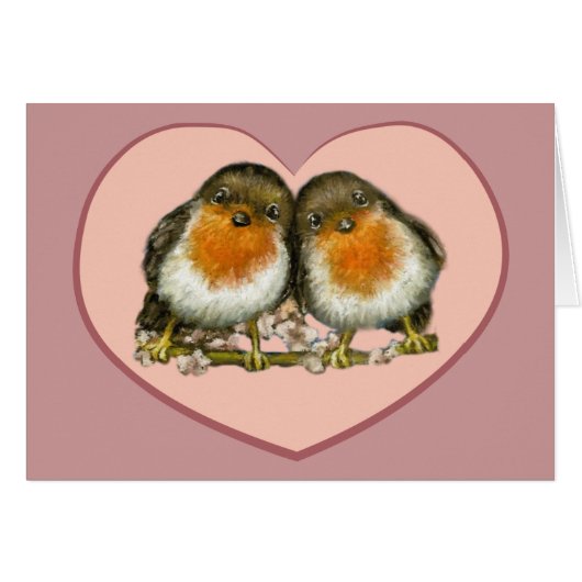 Two robins cards (Front Horizontal)