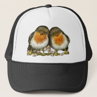 two robins trucker hat
