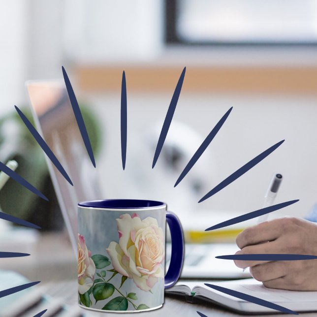 Two Roses Flower Art Cup Mug (Creator Uploaded)