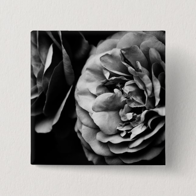 two roses pinback button (Front)