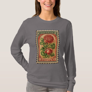Two Roses Vintage Stamp  T-Shirt