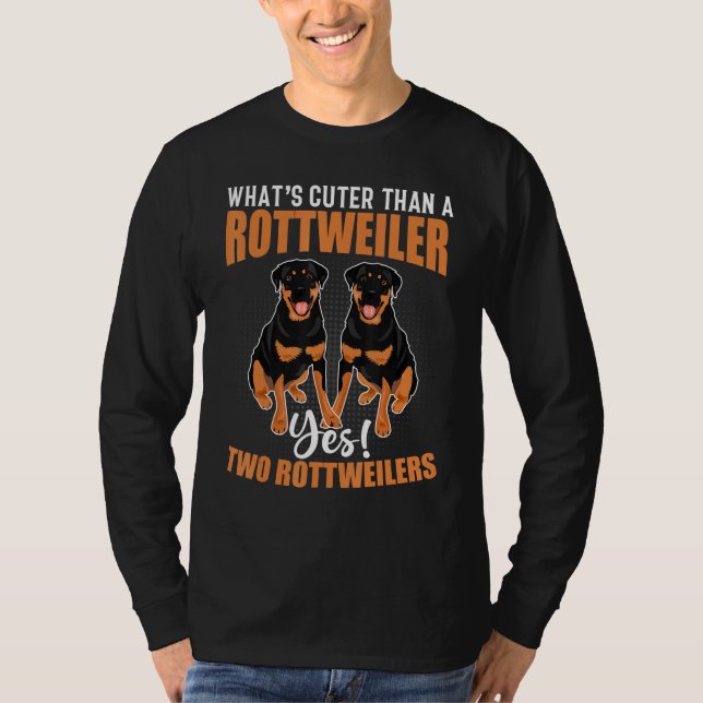 Two Rottweilers   Rottweiler Dog T-Shirt (Front)
