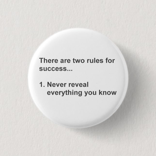 Two Rules For Success Revealed Button (Front)