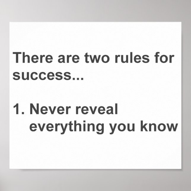 Two Rules For Success Revealed Poster (Front)