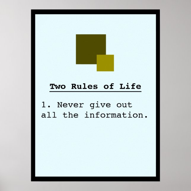 Two Rules Poster (Front)