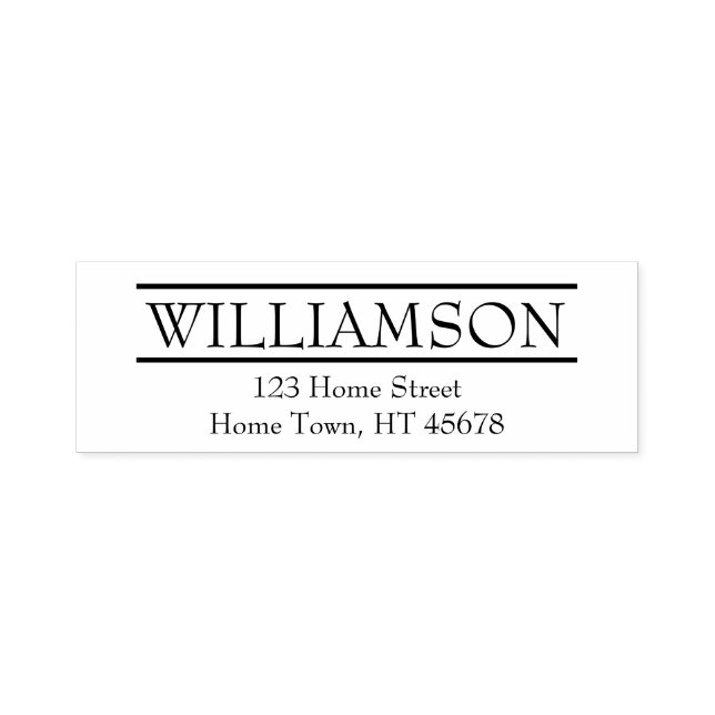 Two Rules Return Address Self-inking Stamp (Design)