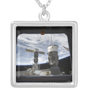 Two Russian spacecraft Silver Plated Necklace
