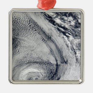 Two S-Shaped Polar Hurricanes Metal Ornament