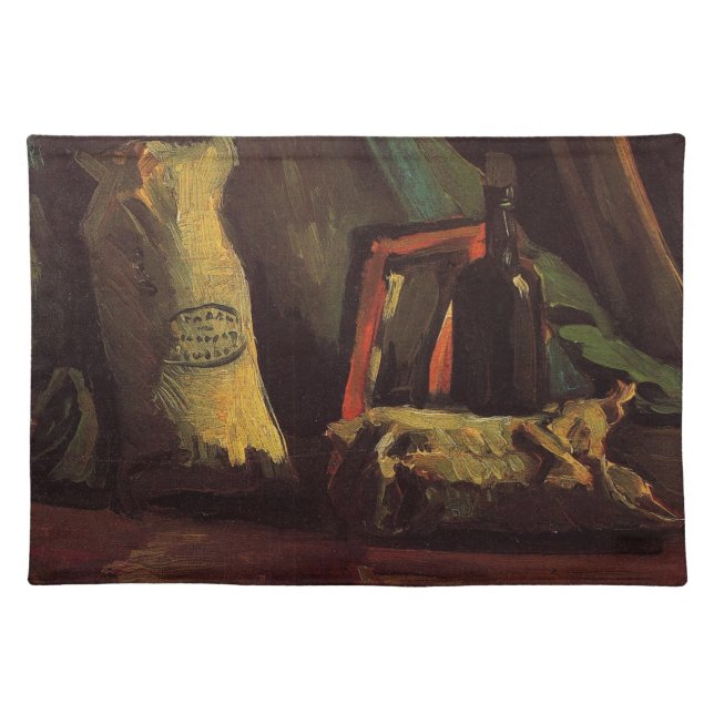 Two Sacks and a Bottle by Vincent van Gogh Cloth Placemat (Front)