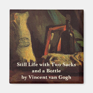 Two Sacks and a Bottle by Vincent van Gogh Magnet