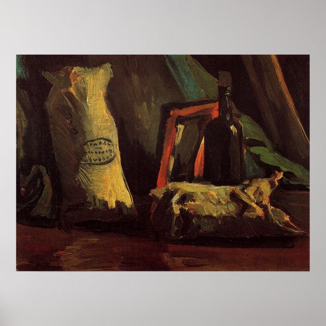 Two Sacks and a Bottle by Vincent van Gogh Poster (Front)