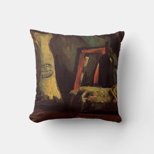 Two Sacks and a Bottle by Vincent van Gogh Throw Pillow