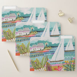Two Sailboats File Folder