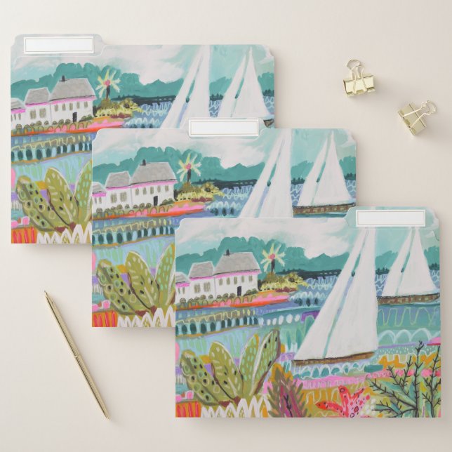 Two Sailboats File Folder (Set)