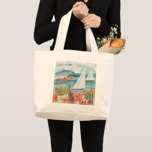 Two Sailboats Large Tote Bag