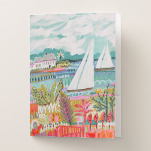 Two Sailboats Pocket Folder