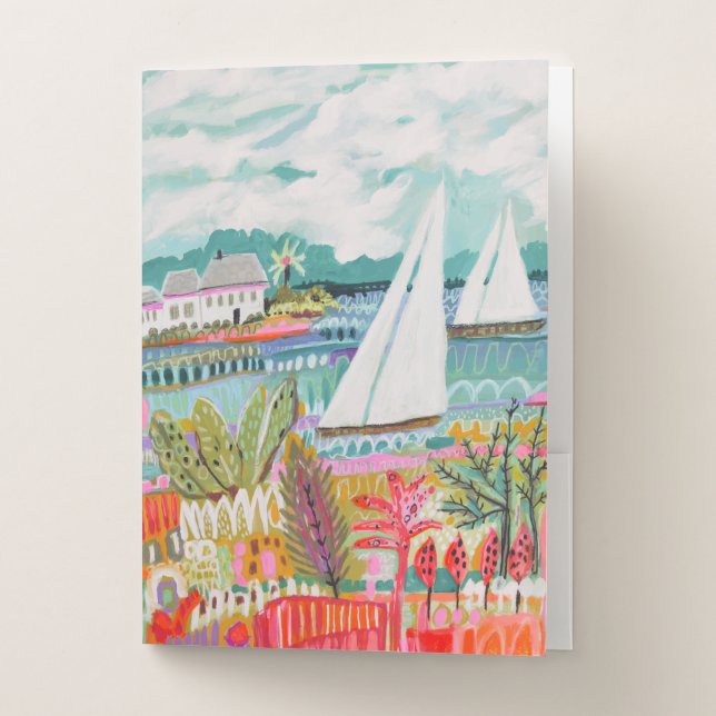 Two Sailboats Pocket Folder (Front)