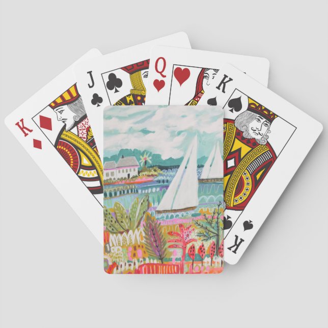 Two Sailboats Poker Cards (Back)