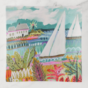 Two Sailboats Trinket Tray