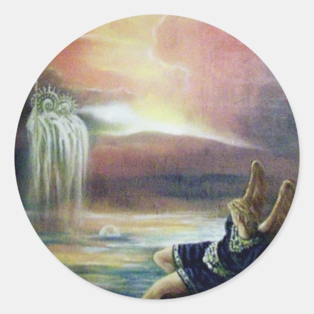 TWO SAINT JOHN AND FALLEN ANGEL CLASSIC ROUND STICKER (Front)