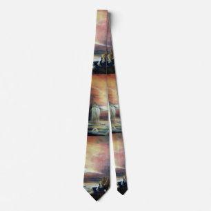 TWO SAINT JOHN AND FALLEN ANGEL Pink Purple Neck Tie