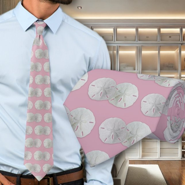 Two Sand Dollars Raspberry Groom Neck Tie (Creator Uploaded)