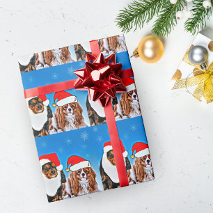 Two Santa Cavalier King Charles Spaniels Paper