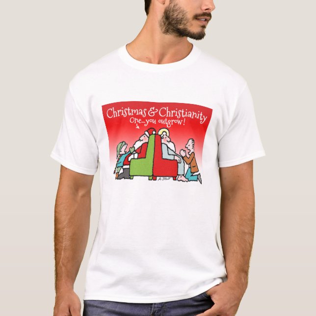 Two Santas: One You Outgrow - T-Shirt (Front)