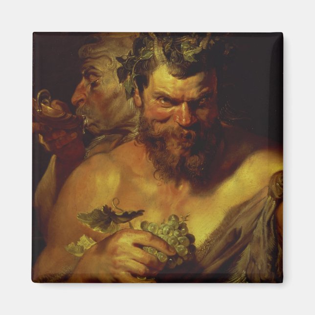 Two Satyrs (oil on panel) Magnet (Front)