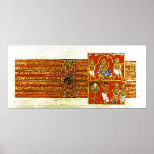 Two scenes from the Kalpasutra, Mandu, 1439 Poster (Front)