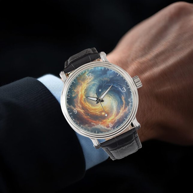 Two sea monsters chase each other above a dark watch (Creator Uploaded)