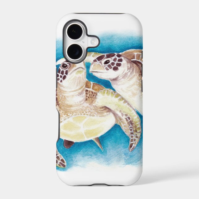 Two Sea Turtles Iphone Case (Back)